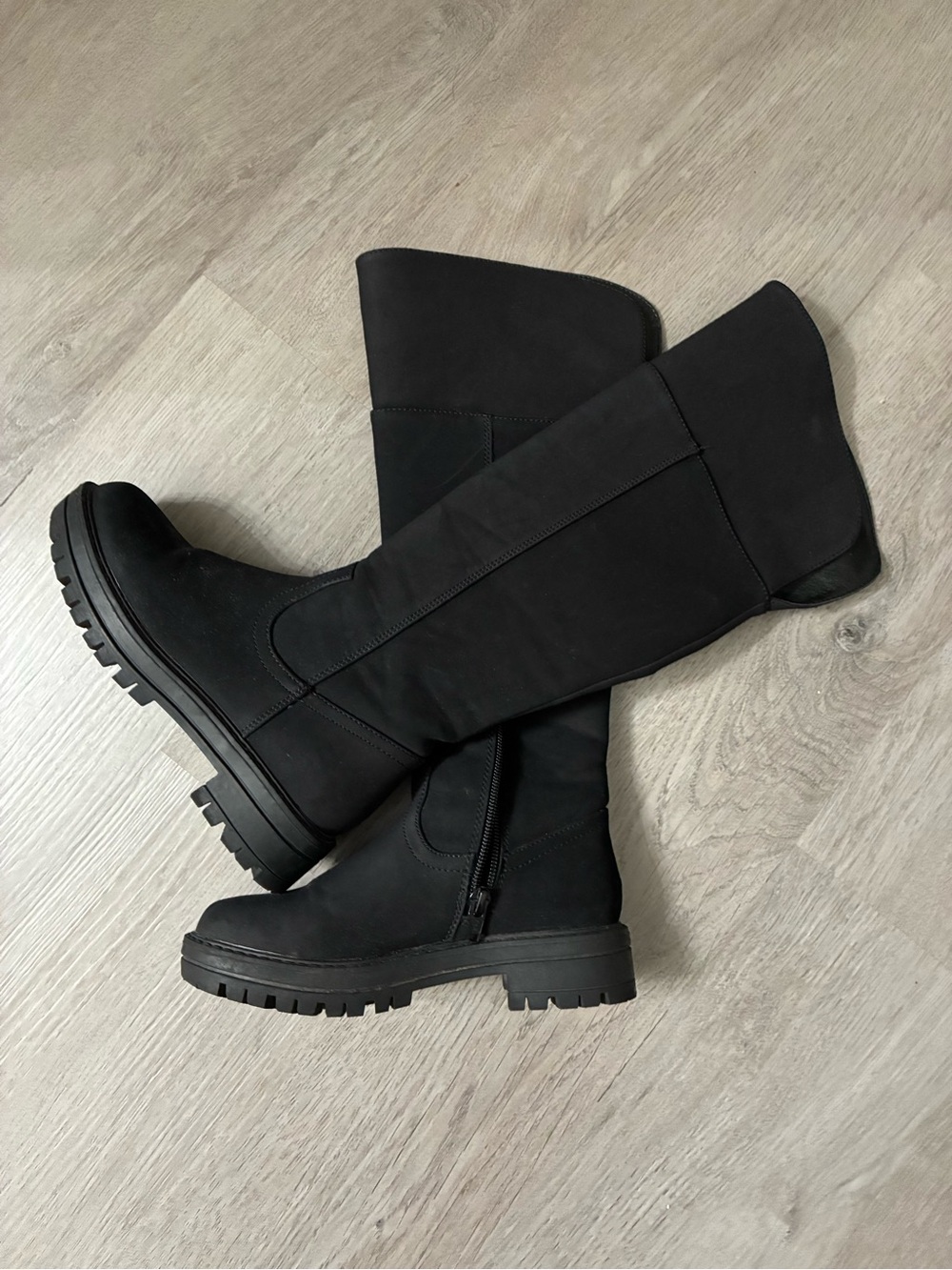 The Children's Place Black Tall Lug-Sole Boots